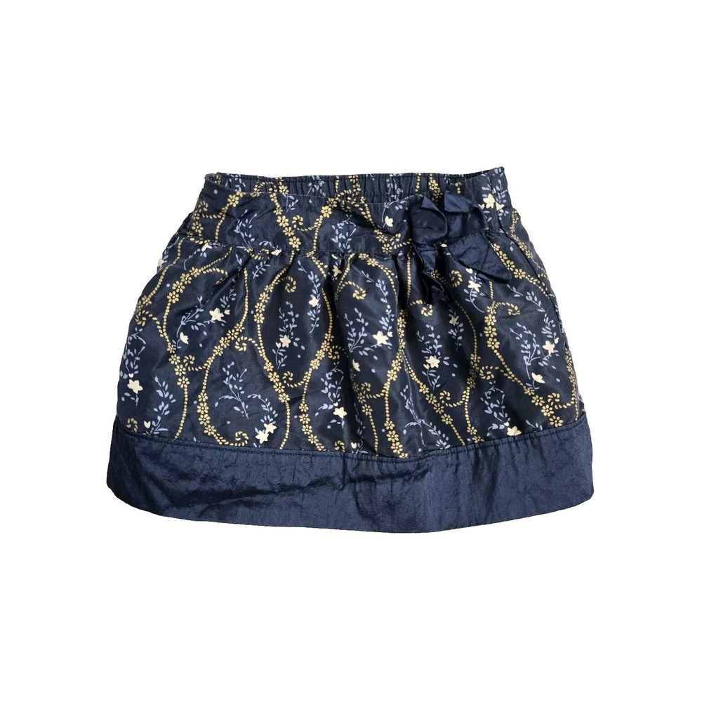 Janie And Jack Girls Silk Skirt 18-24 Months Bkue Floral‎